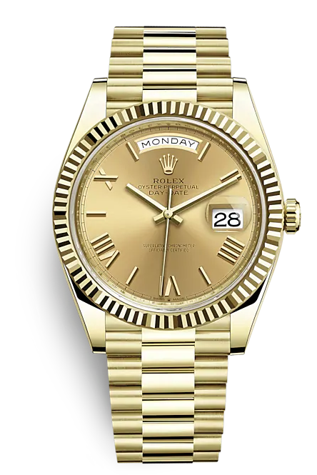 A gold rolex watch