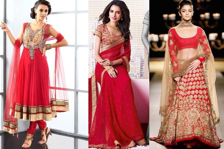 Red Color dresses for Navratri day 4