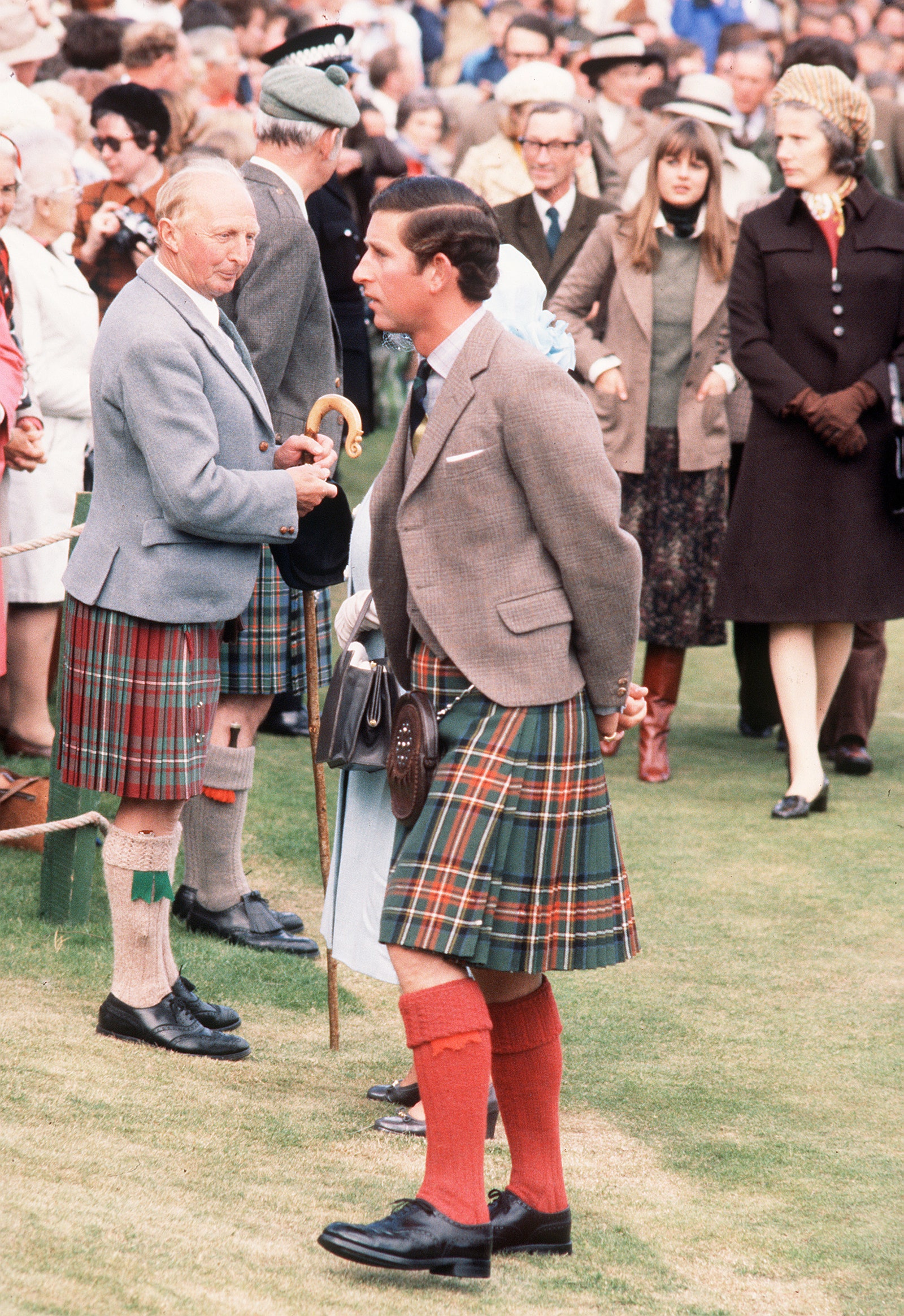 pPrince Charles at the Braemar Highland Games in Scotland September 01 1974.p 