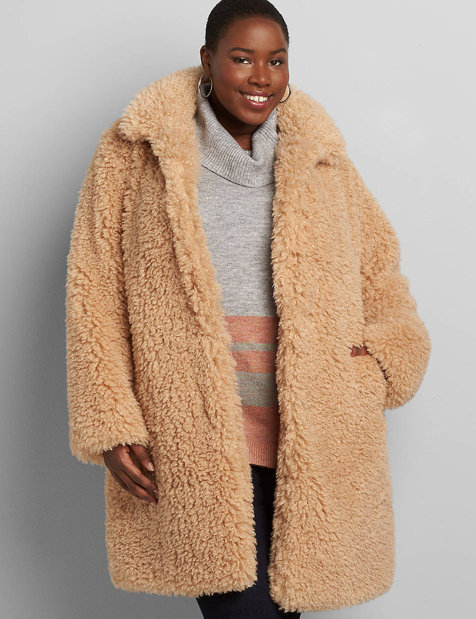 Plus Size WInter Coats Faux Fur Teddy Coat