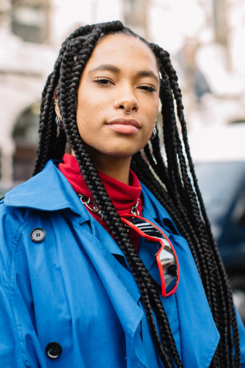 textured hair street style