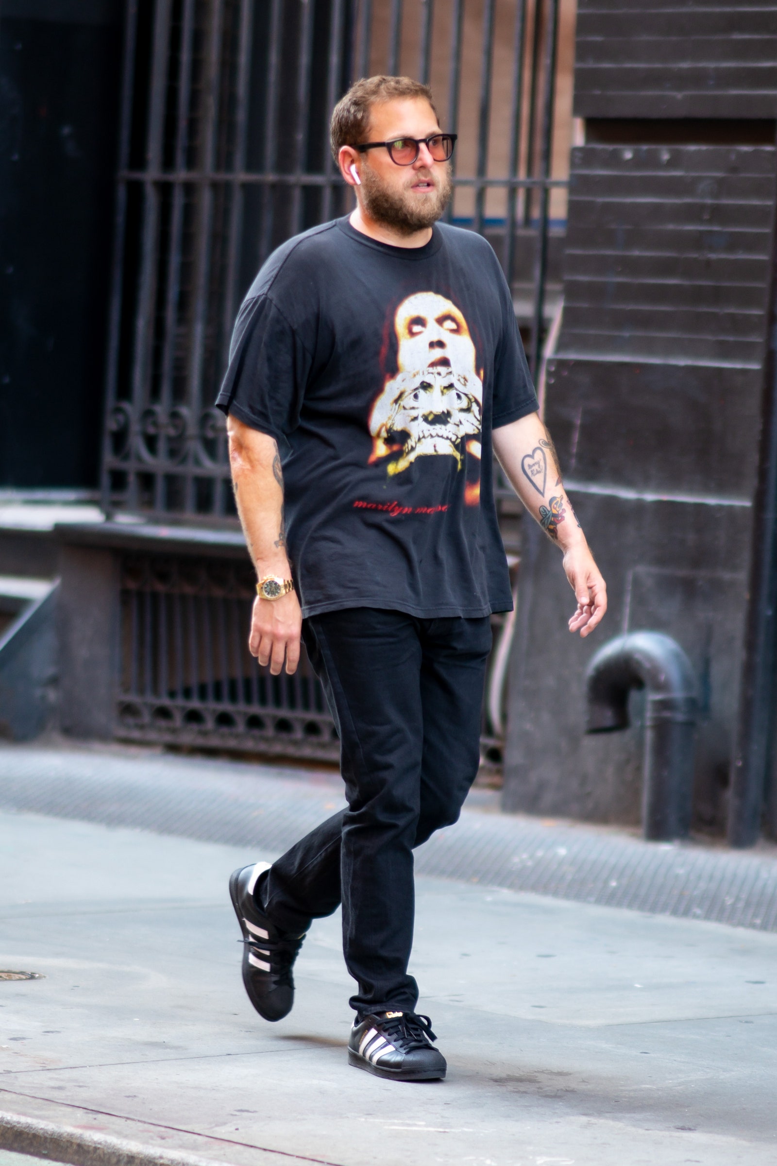 NEW YORK NEW YORK SEPTEMBER 11 Jonah Hill is seen in SoHo on September 11 2019 in New York City. 