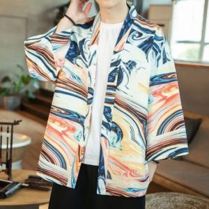 Aozora - Printed Kimono Jacket