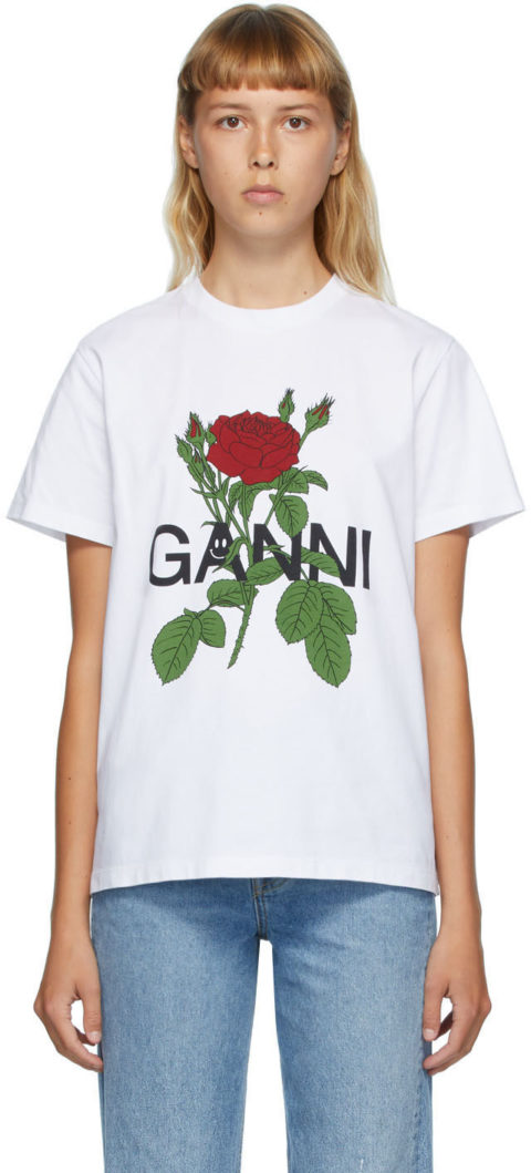 Ganni rose t-shirt