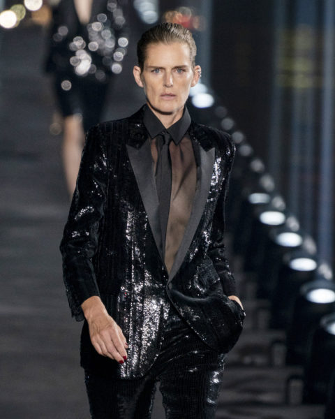 Stella Tennant walks the McQueen runway