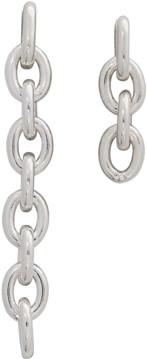 Silver chainlink earrings