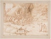 Inferno di Dante I lussuriosi, Paolo e Francesco. Disegno di Federico Zuccari