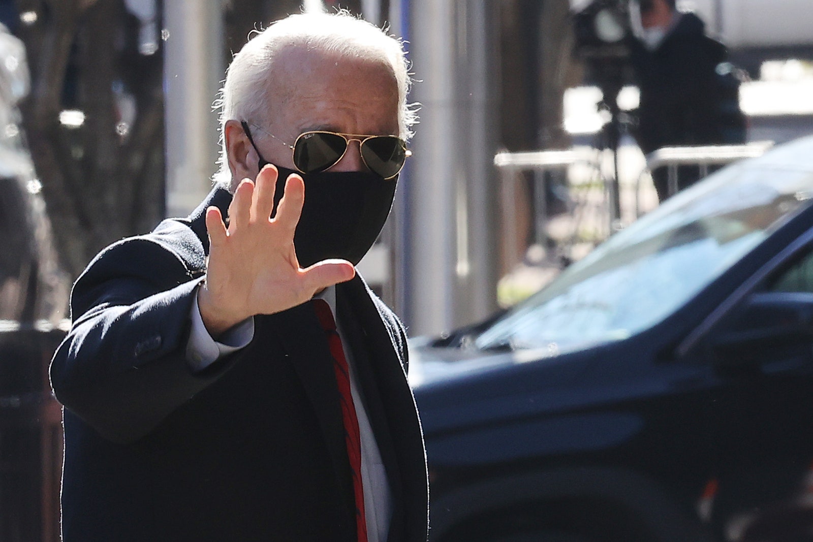 U.S. Presidentelect Joe Biden arrives at the Queen Theater before announcing the members of his health policy team...