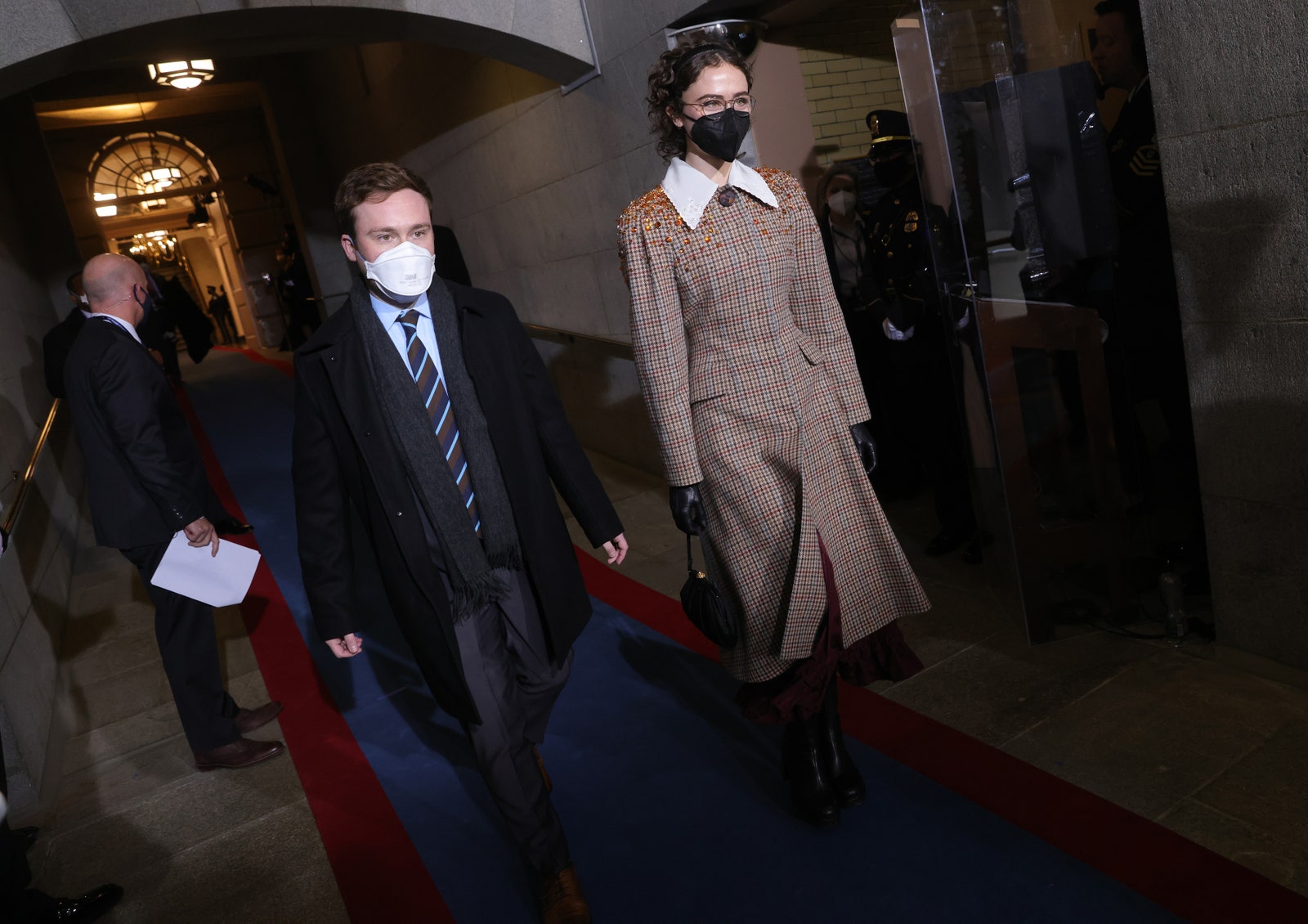 pDoug Emhoff's daughter Ella Emhoff arrives for the inauguration of President Joe Biden on Capitol Hill January 20 2021.p 