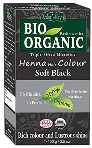 Indus Valley Bio Organic Henna Hair Colour Soft Black