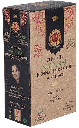 Herbal Me Soft Black Henna Hair Color Soft Black