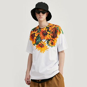 Winner's MINO Newin - Unisex Flower-Print Loose T-Shirt