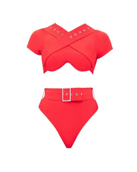 Andrea Iyamah Red Bathingsuit