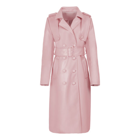 Hilary MacMillan pink trench