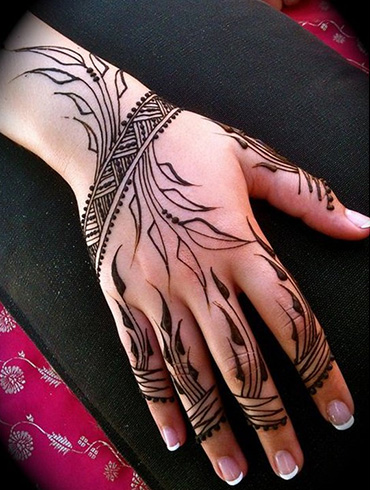 Tattoos for Girls on Hand with Leaf Vein