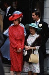 Lady Diana e la principessa Margaret al matrimonio di Nicholas Soames