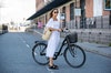 outfit bicicletta vestito bianco