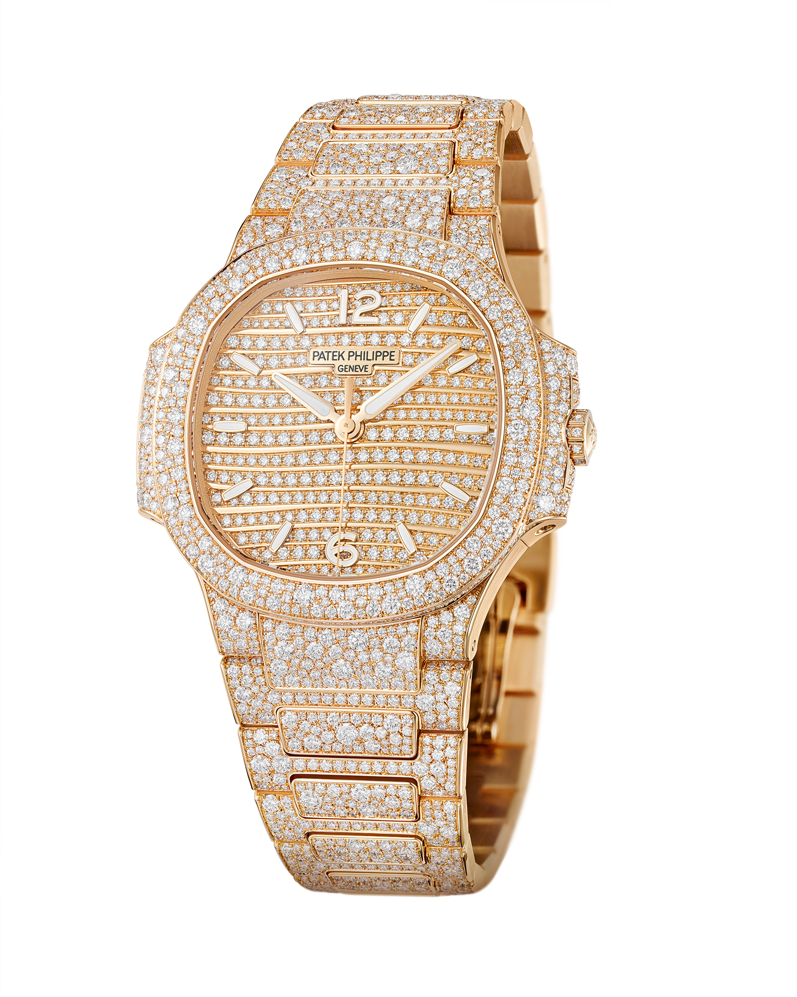 a gold diamond encrusted watch