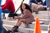 Whitney Peak sul set di Gossip Girl