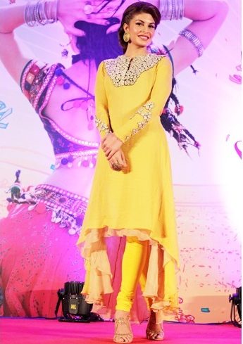 Yellow anarkali dress for eid