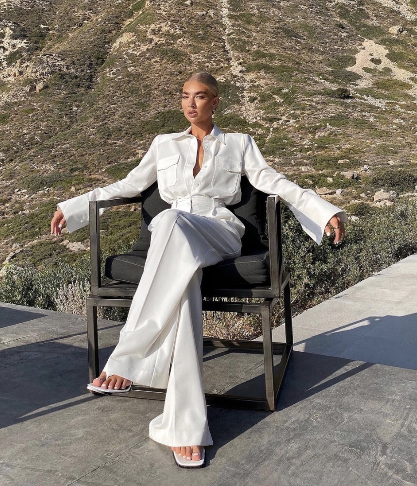 wide leg pants white monochrome fashion stylerave