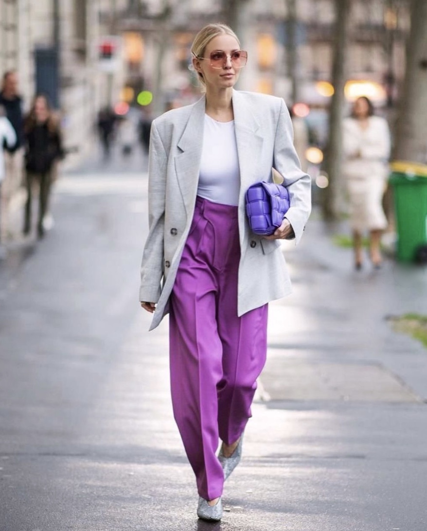 Leonie Hanne purple wide leg trousers stylerave