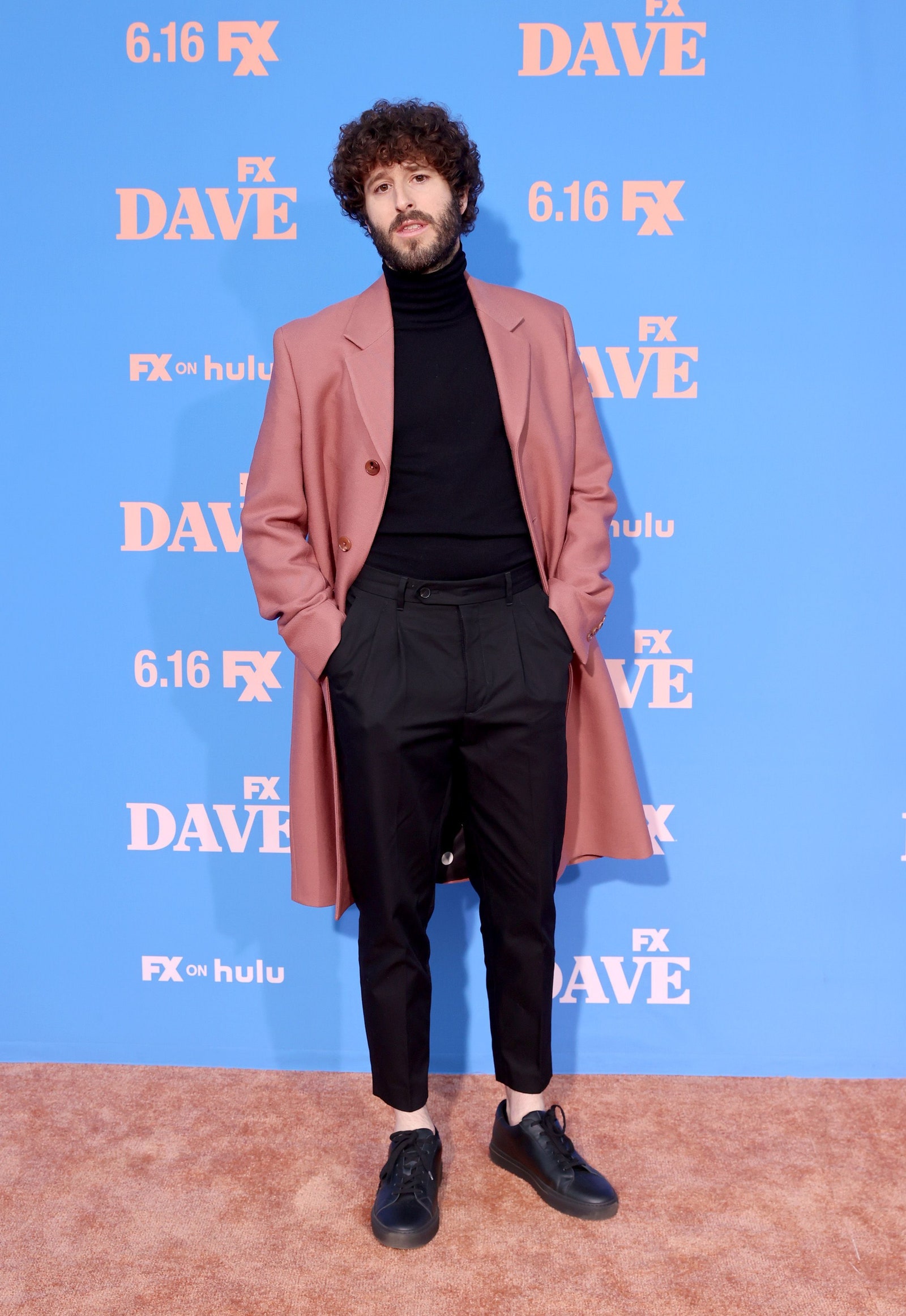 Image may contain Lil Dicky Footwear Clothing Shoe Apparel Fashion Human Person and Premiere