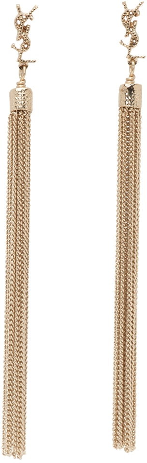gold YSL tassel earrings stylerave