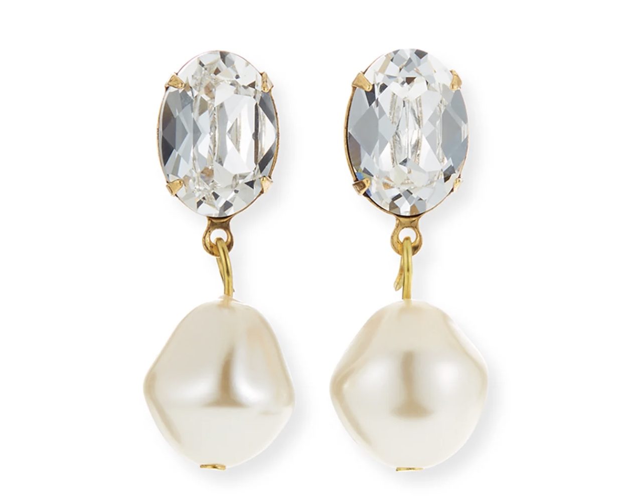 diamond pearl drop earrings stylerave