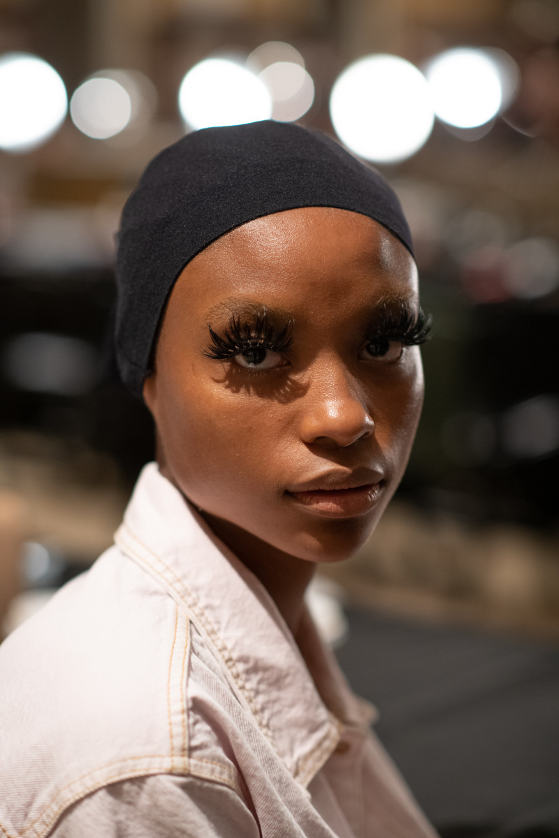 Backstage at Marc Jacobs Fall 2021.