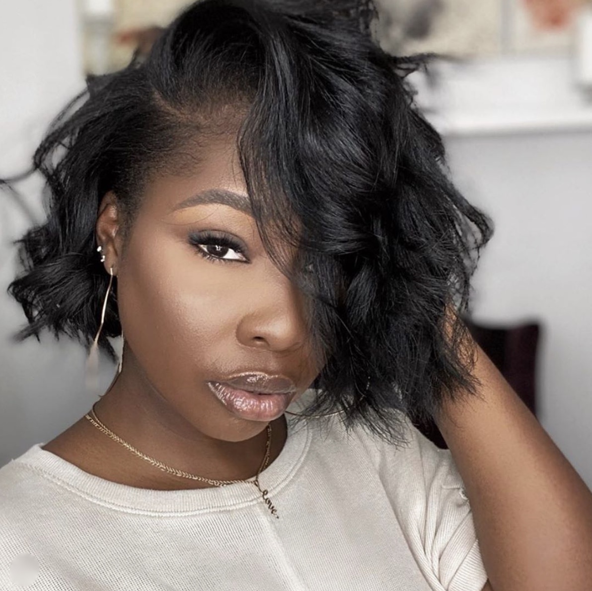 the layered side-part bob short hairstyles stylerave 