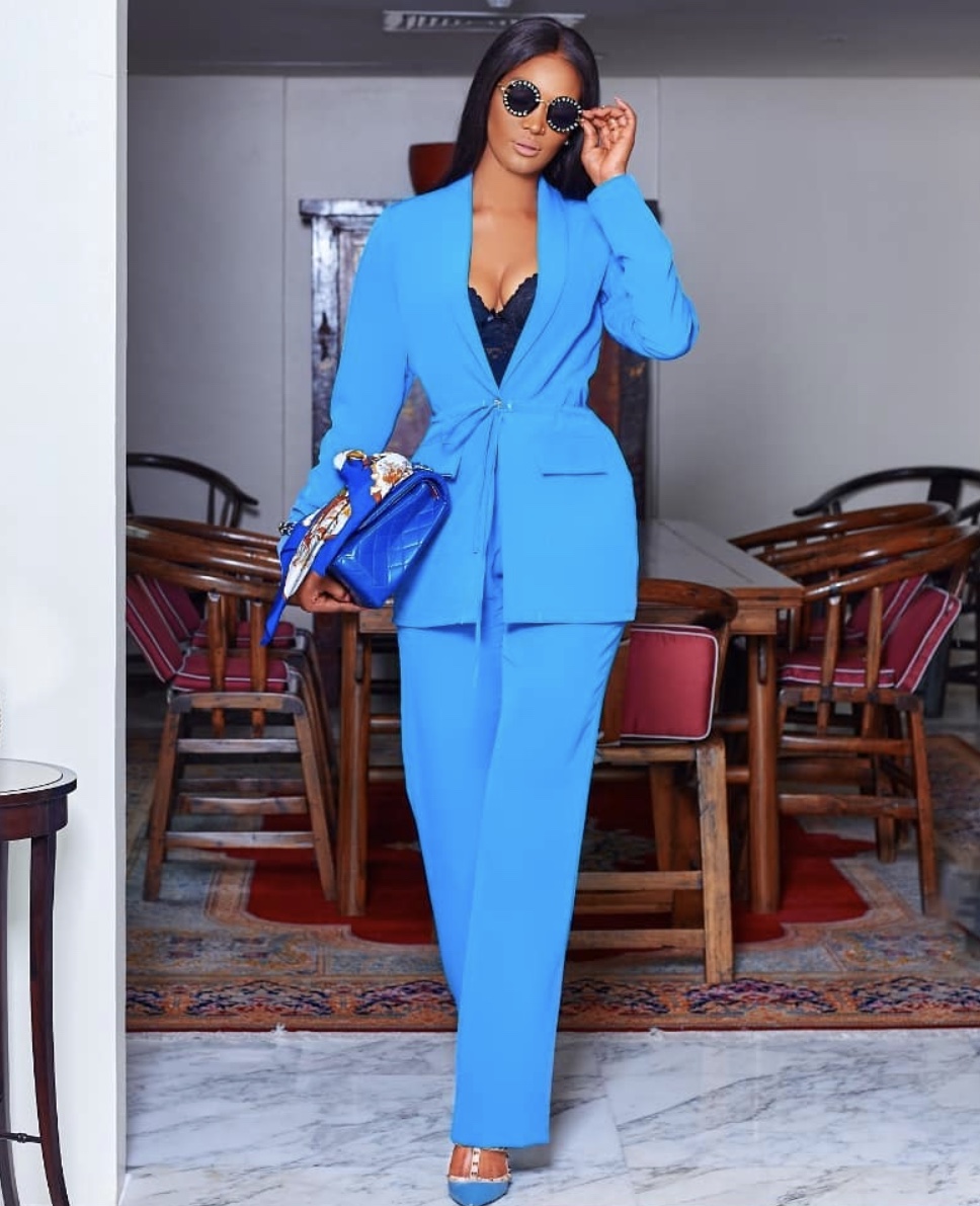 blue co ord set monochrome fashion stylerave