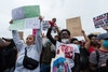 Manifestazione a Londra, ad Hyde Park, contro l'abuso dei diritti Black, 3 giugno 2020