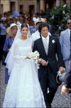 Carolina di Monaco, due volte in abito da sposa Dior e una Chanel