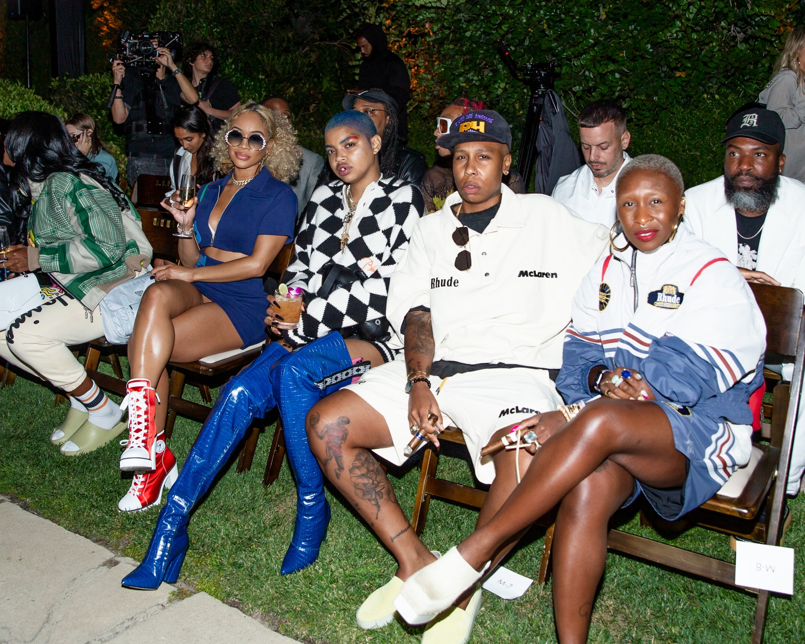 Image may contain Clothing Apparel Human Person Lena Waithe Sunglasses Accessories Accessory Footwear and Shoe
