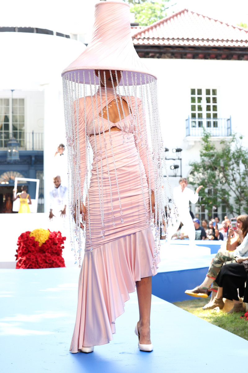 A model walks the runway during the Pyer Moss Couture Haute Couture Fall:Winter 2021:2022 show 2