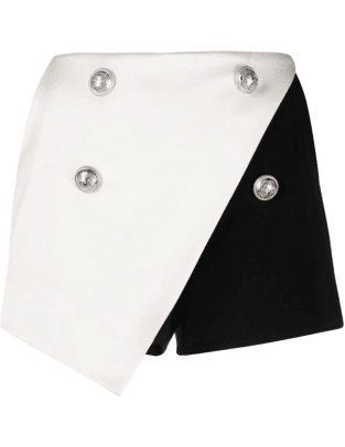 Balmain two-tone wraparound skort Farfetch