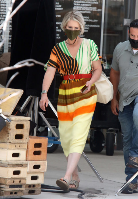 Cynthia Nixon filming Sex and the City reboot