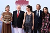 Il principe Albert II di Monaco, Charlotte Rassam, Andrea Casiraghi, Tatiana Santo Domingo al Gala dell Croce Rossa. 