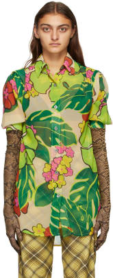 dries-van-noten-brown-mesh-snake-gloves