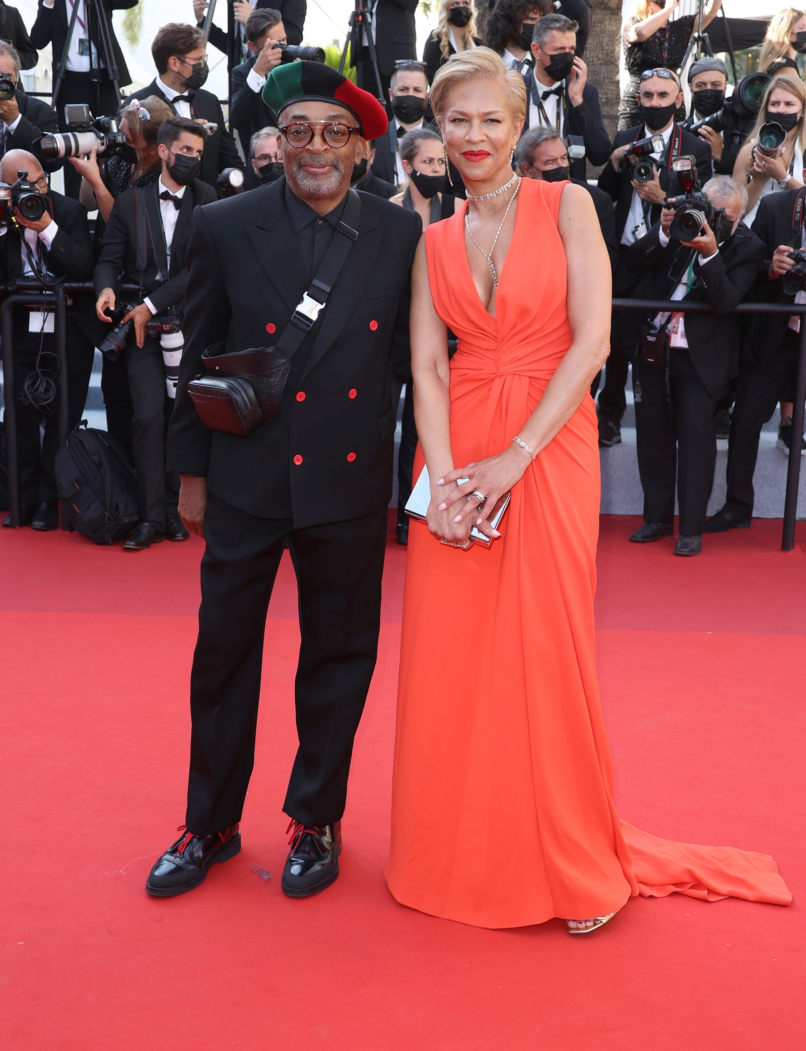 Image may contain Spike Lee Red Carpet Fashion Red Carpet Premiere Premiere Human Person Paparazzi and Footwear