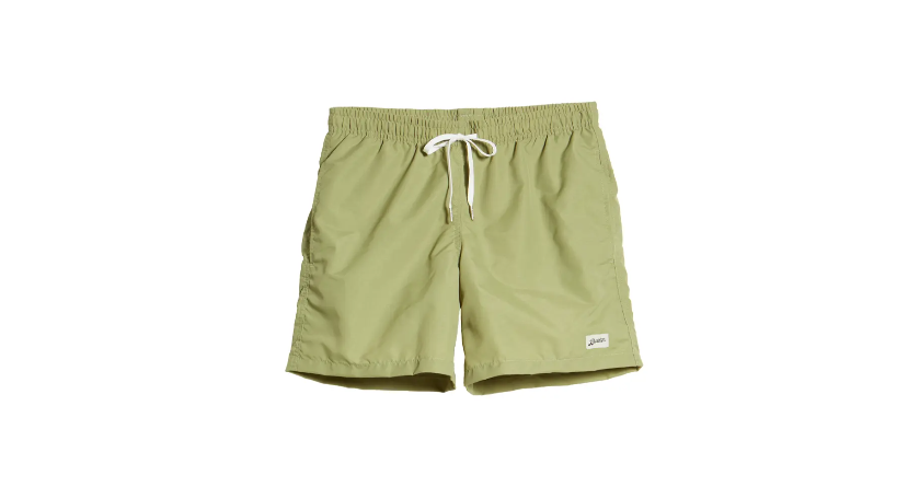 Bather green solid colored swim trunks