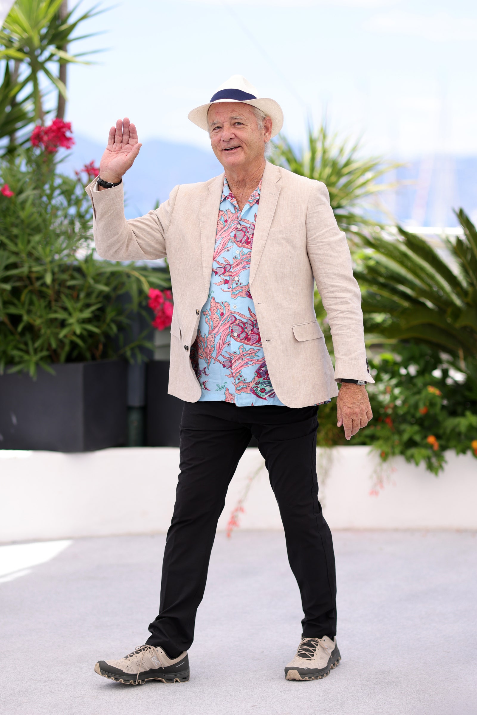 Image may contain Bill Murray Clothing Shoe Footwear Apparel Human Person Blazer Jacket Coat Plant and Vase