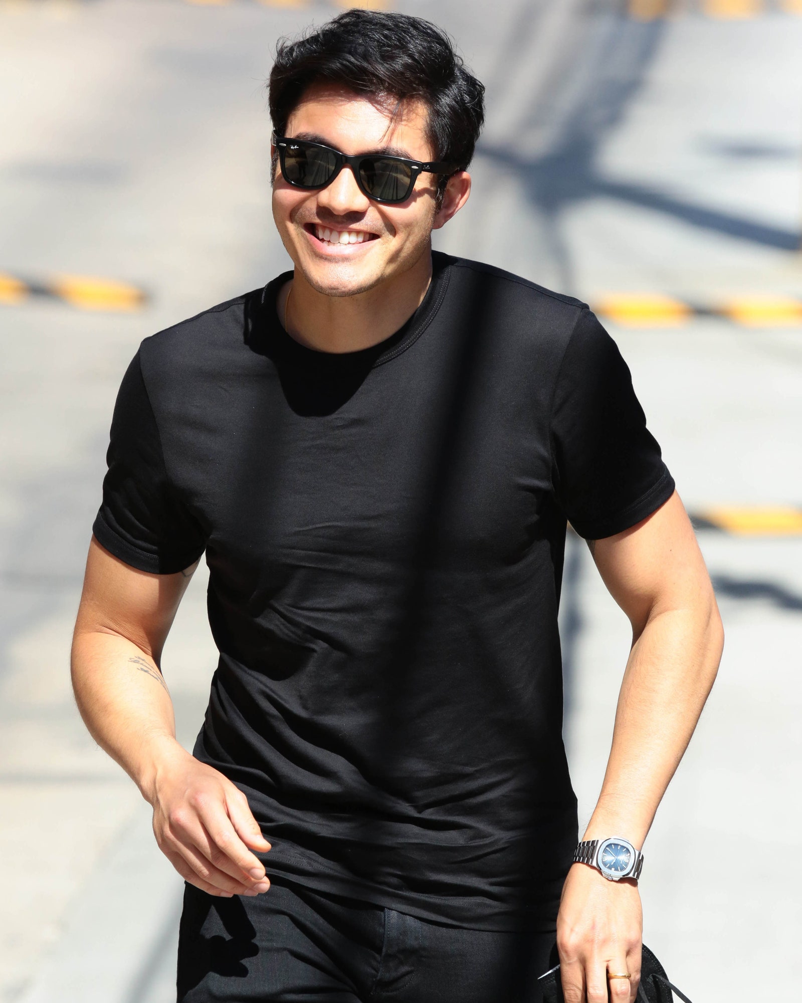 Henry Golding is seen at 'Jimmy Kimmel Live'