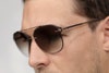 Silhouette Eyewear Accent Shades Aviator Brown Gradient