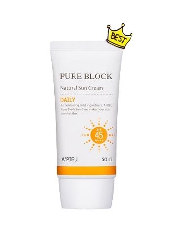A'PIEU Pure Block Natural Daily Sun Cream SPF 45 PA