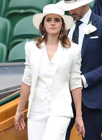 Emma Watson In White Suit