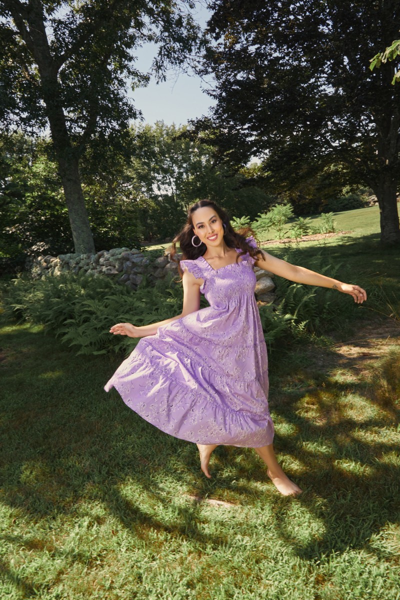 Harris in the Hill House Home x Phenomenal x Netflix Ellie Floral Lavender Nap Dress ($125).