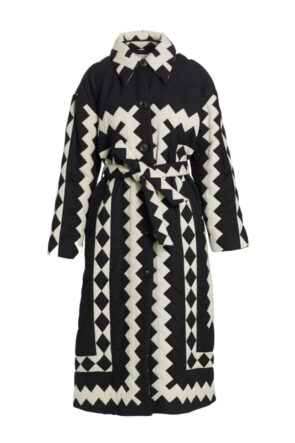 Geometric Belted Coat