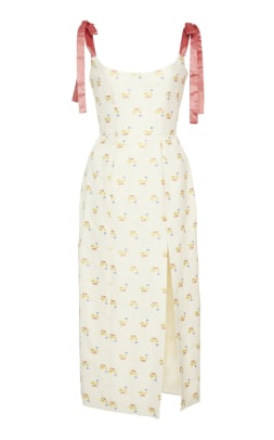markarian darcy floral embroidered corset dress